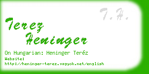 terez heninger business card